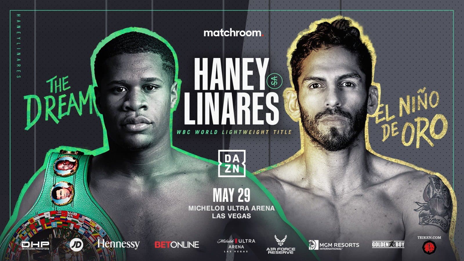 Devin Haney vs. Jorge Linares backdrop