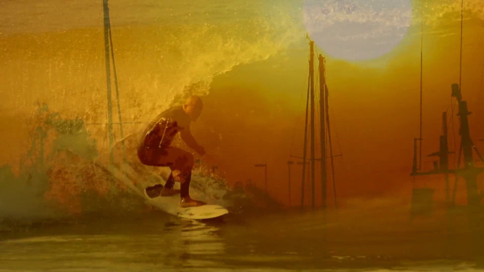 Surfing Morning of the Sun backdrop