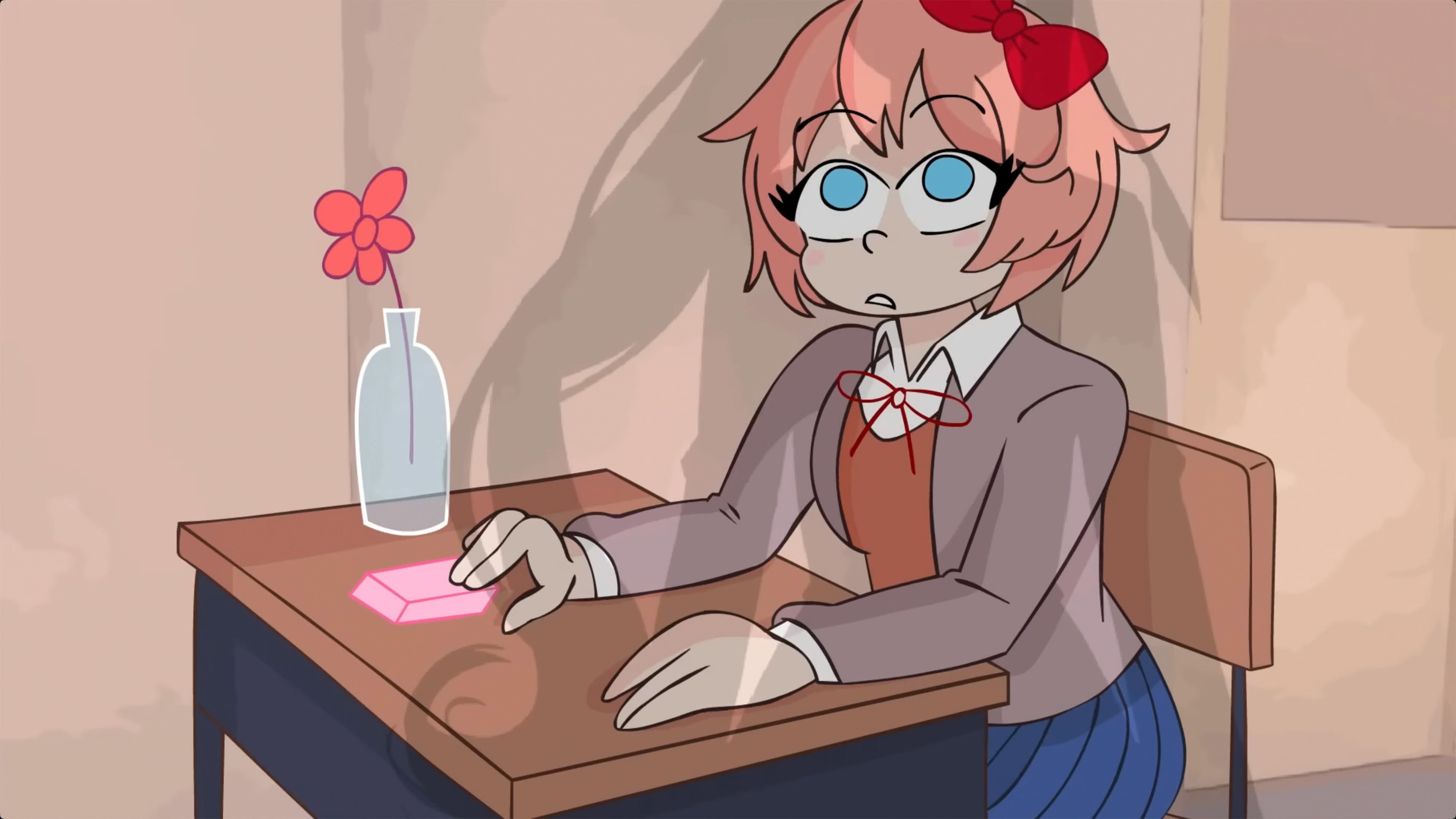 WHAT DID MONIKA SAY TO SAYORI? (Doki Doki Literature Club Plus Animation) backdrop