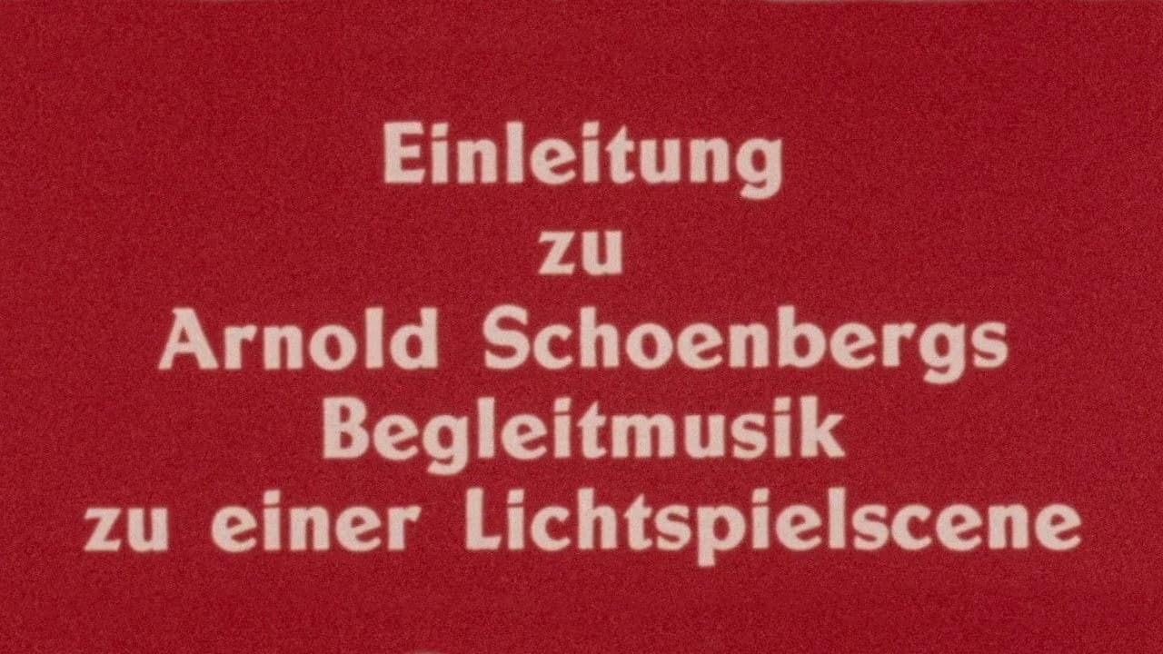 Introduction to Arnold Schoenberg’s Accompaniment to a Cinematic Scene backdrop