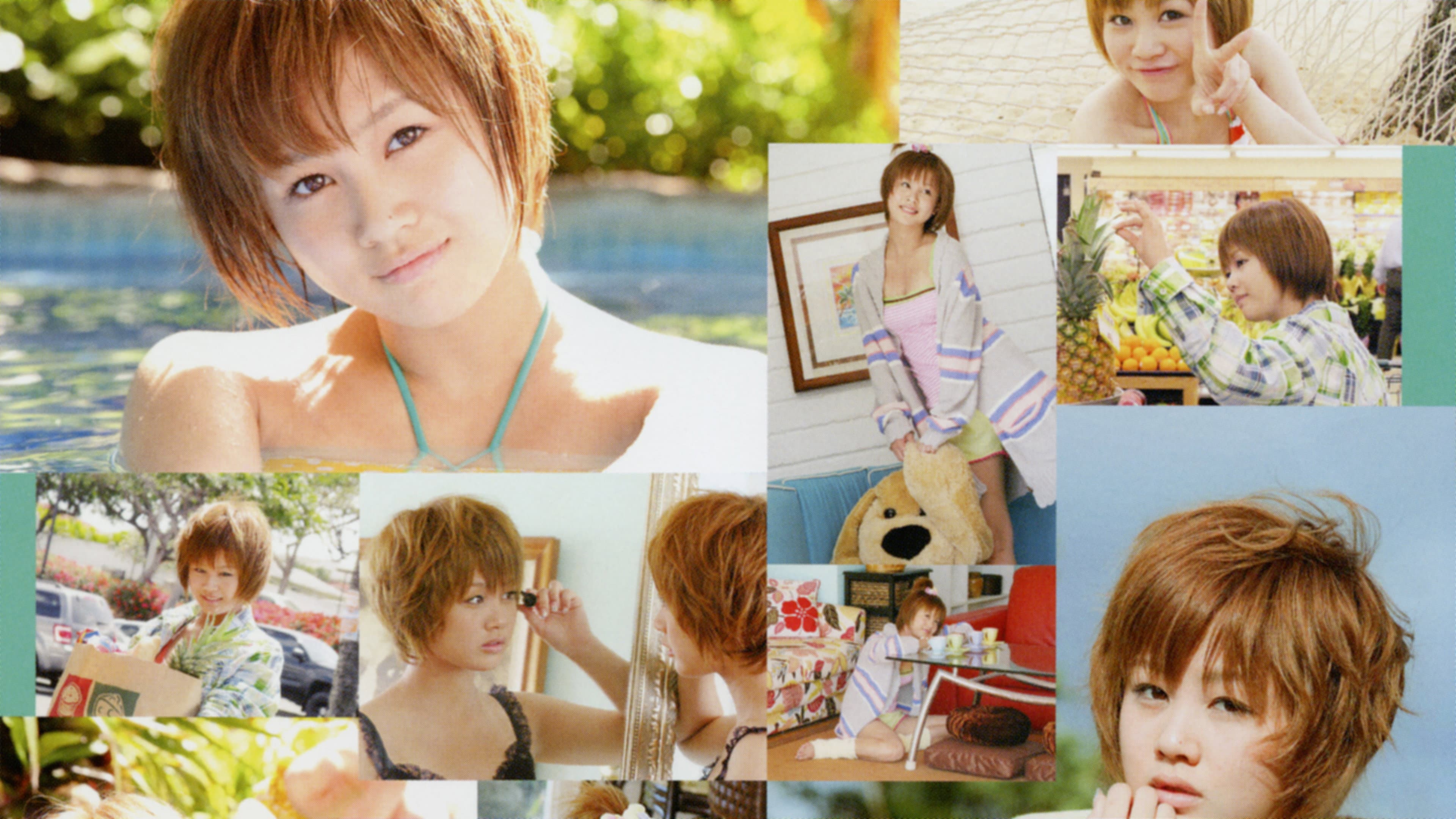 Niigaki Risa ~Alo-Hello! 3~ backdrop