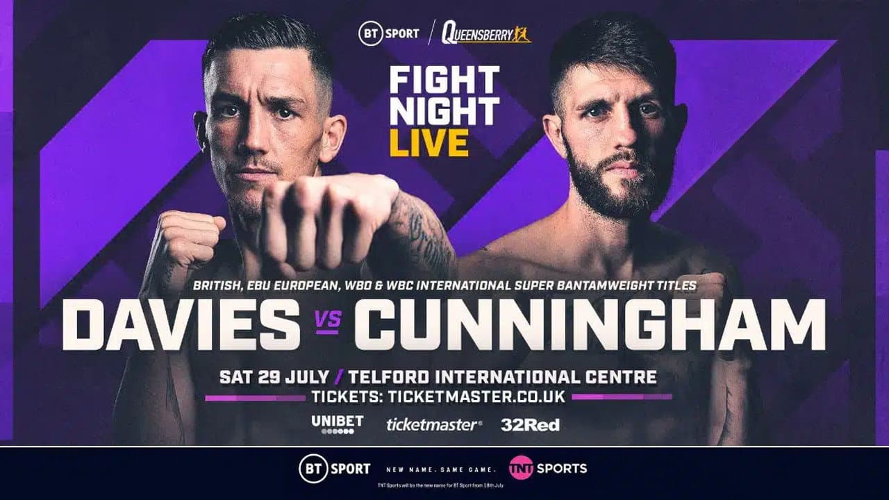 Liam Davies vs. Jason Cunningham backdrop