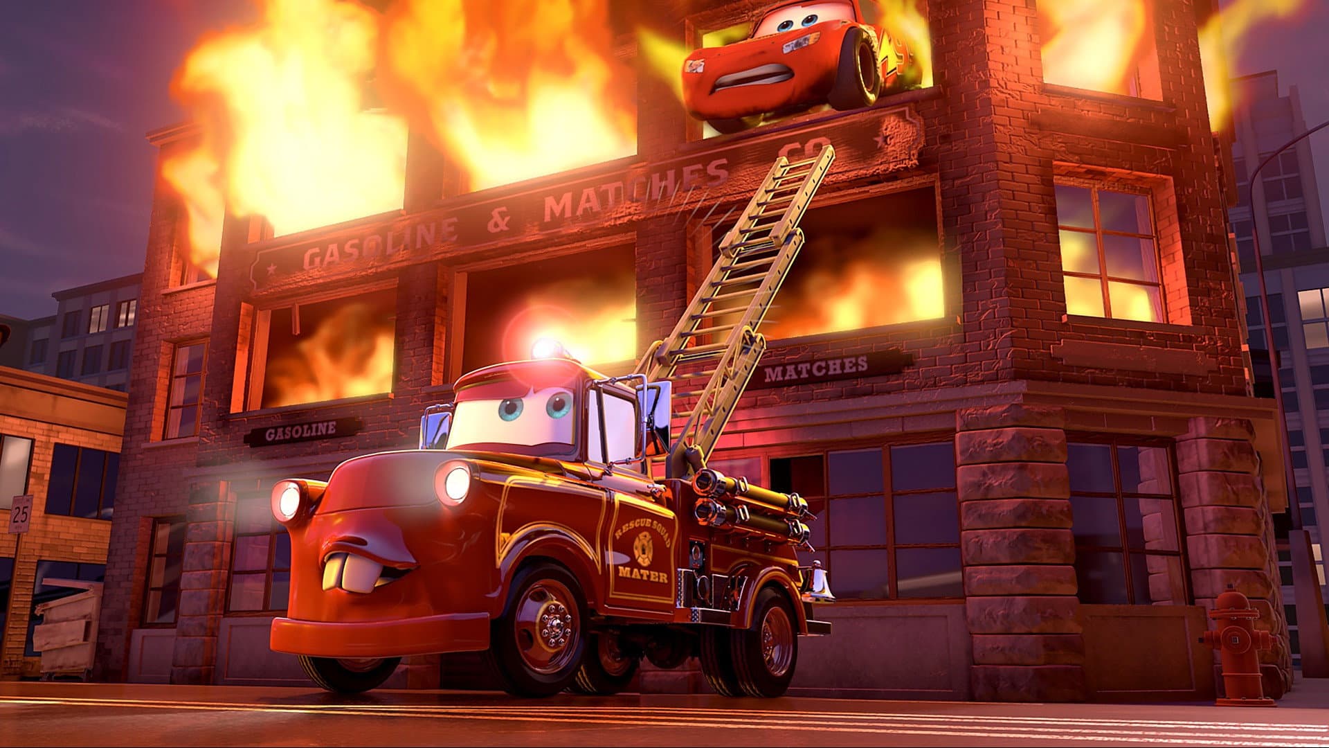 Rescue Squad Mater backdrop