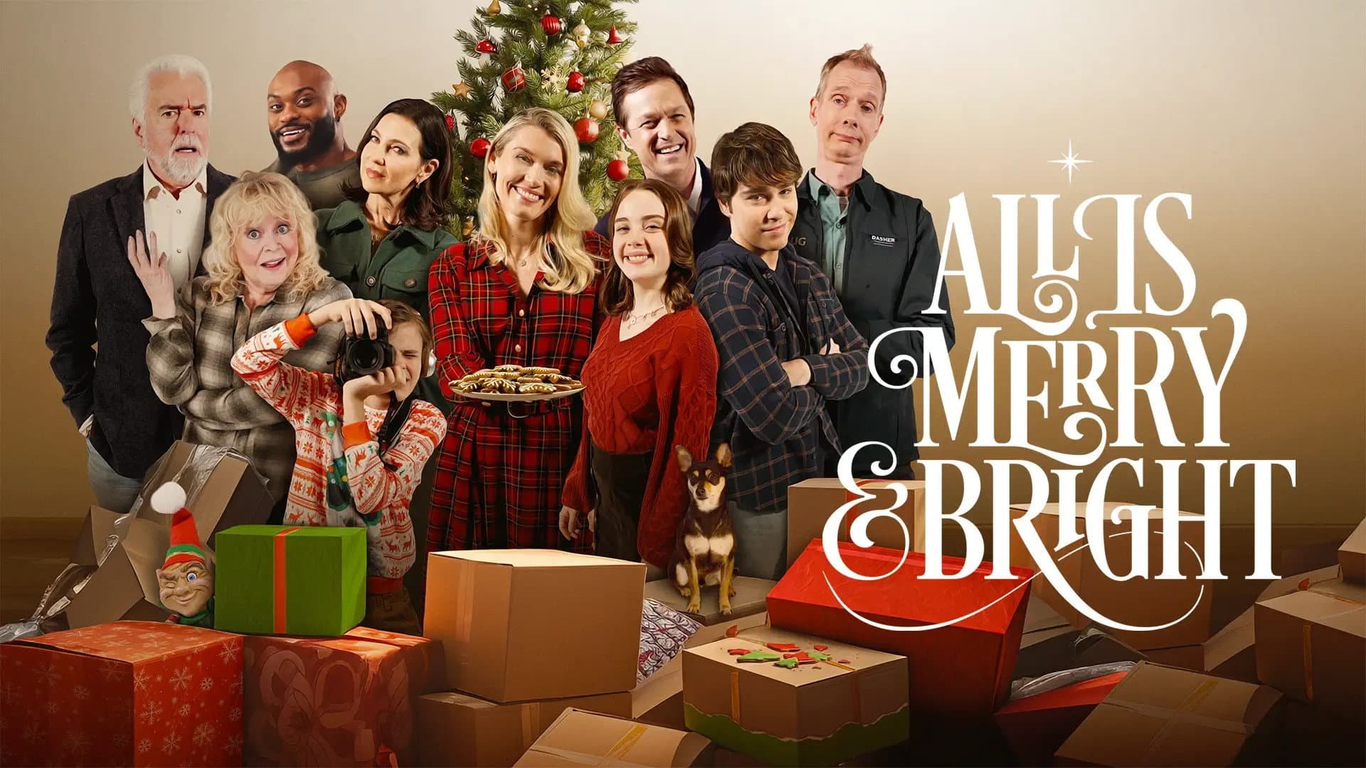 All Is Merry & Bright backdrop