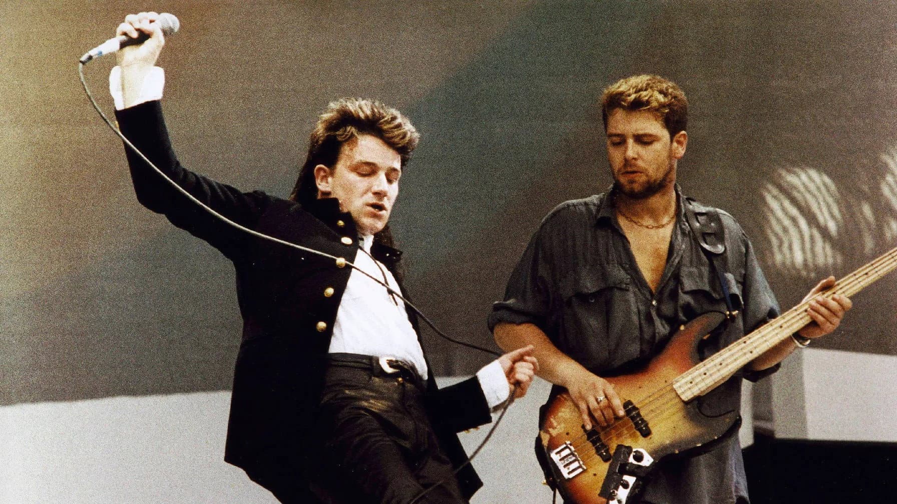 U2 at Live Aid backdrop