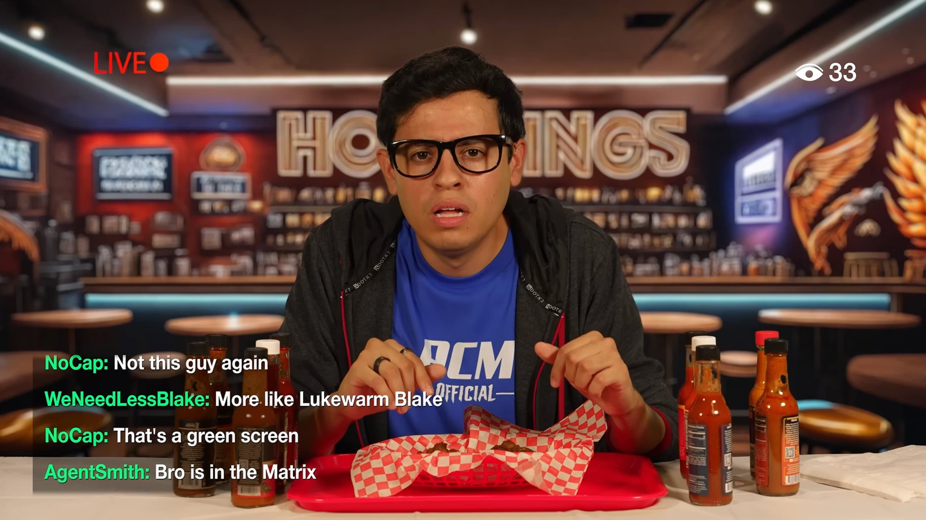 Hot Wings backdrop