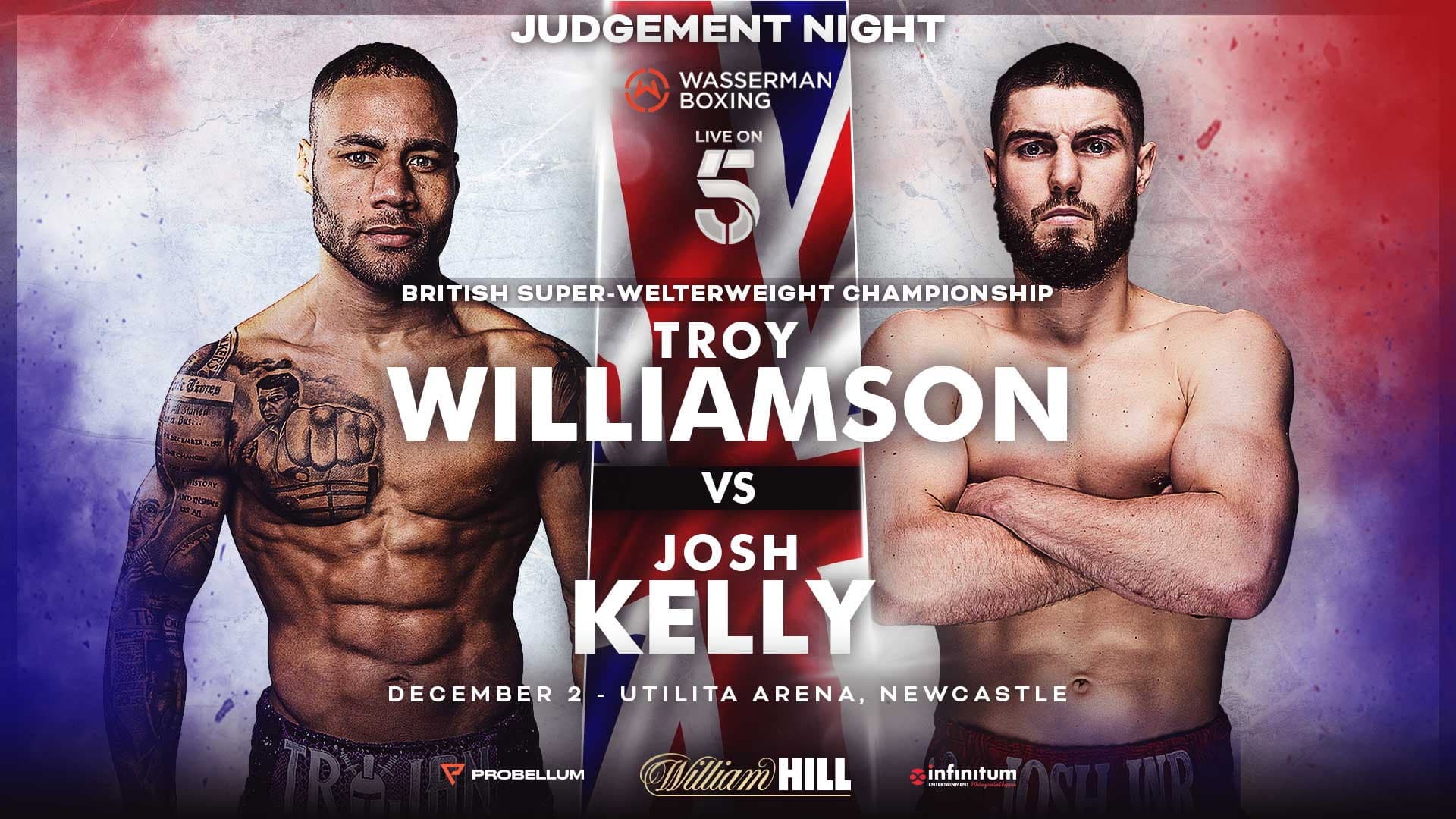 Troy Williamson vs. Josh Kelly backdrop