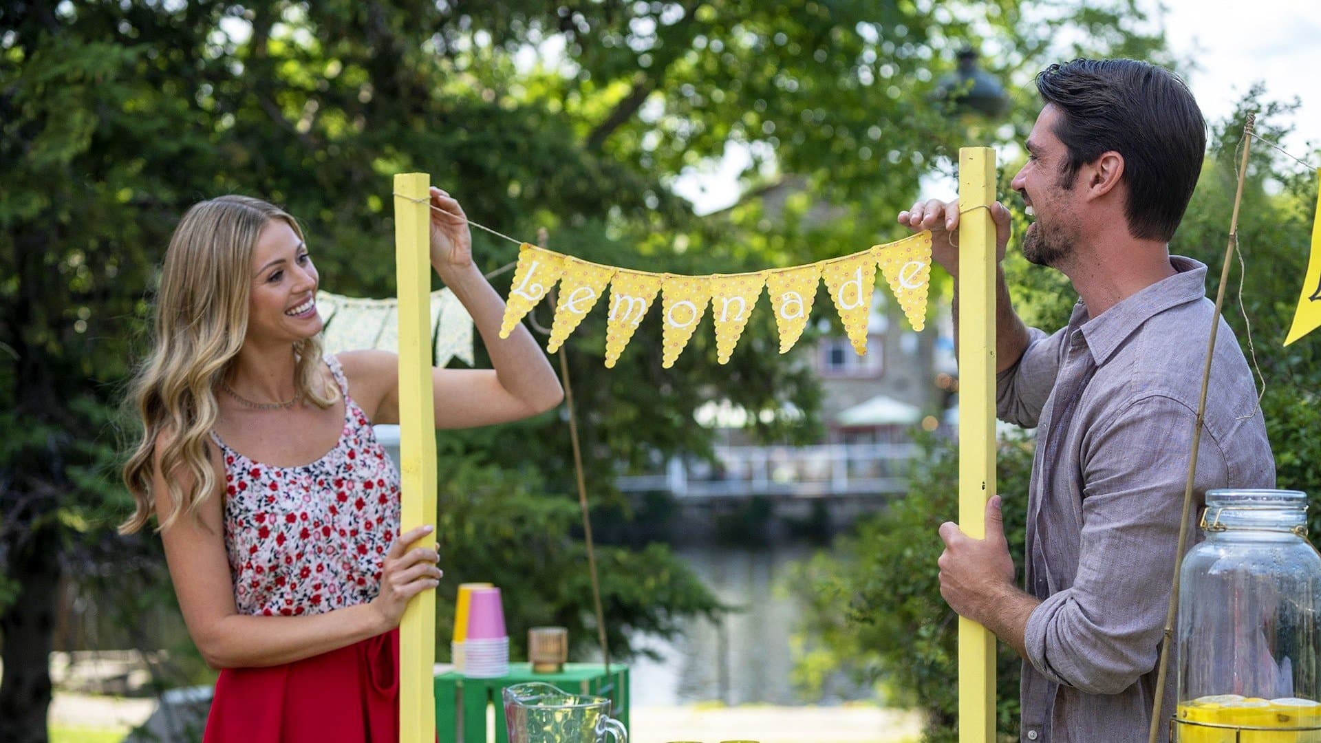 Lemonade Stand Romance backdrop