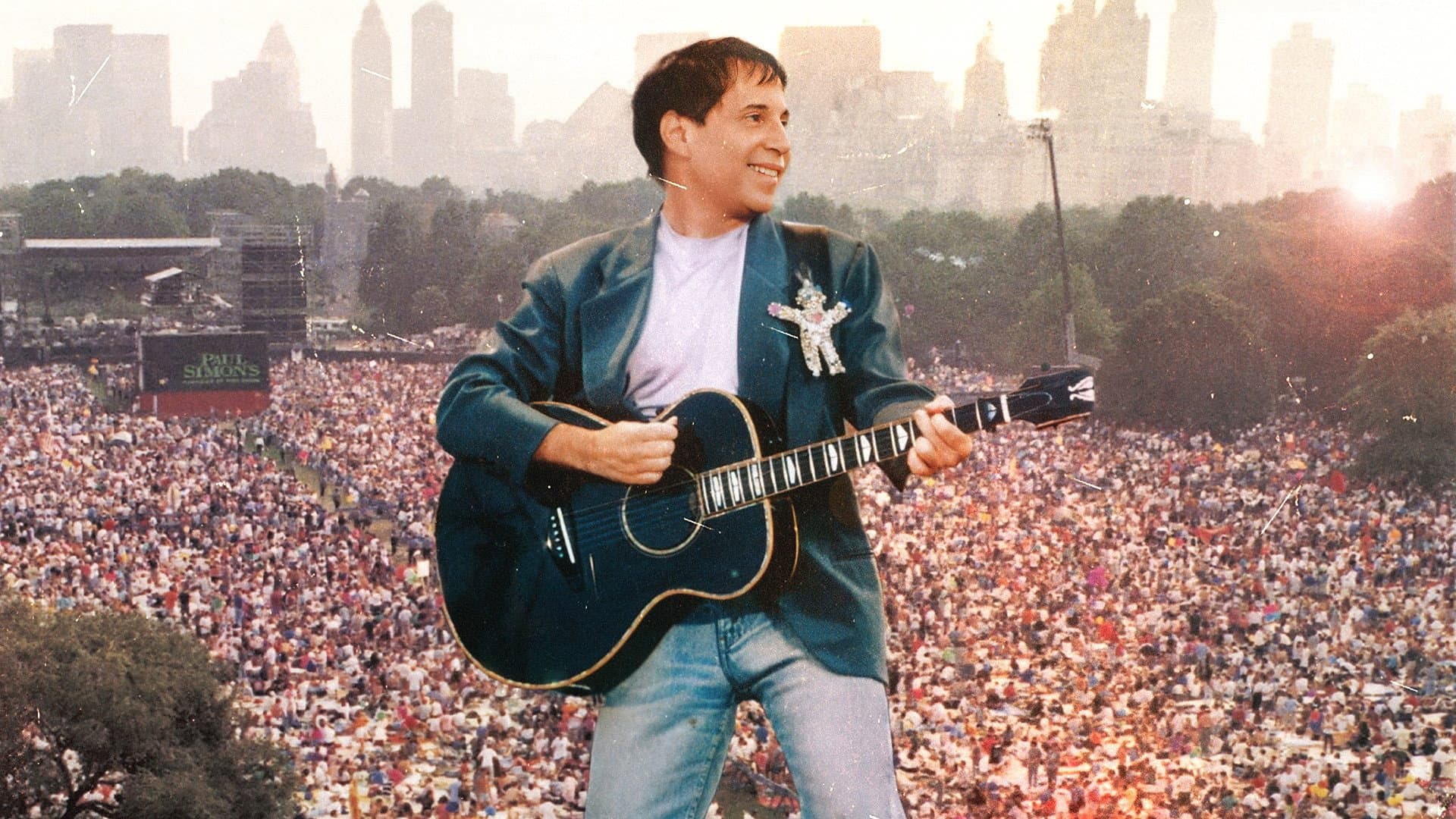 Paul Simon's Concert in the Park backdrop