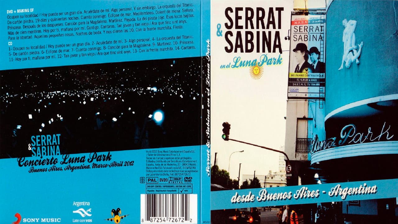 Serrat & Sabina en el Luna Park backdrop