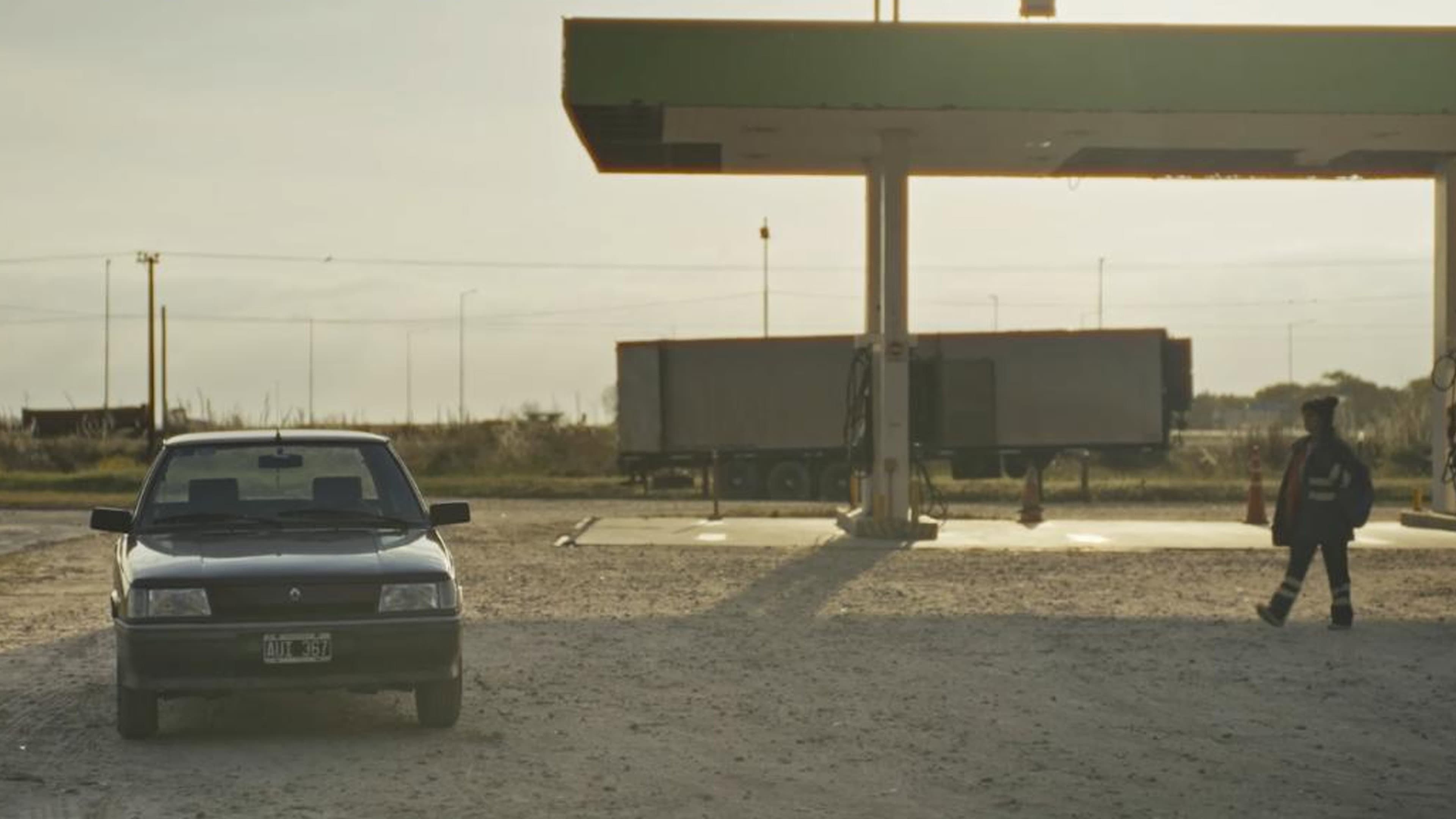 A Girl in the Gas Station backdrop