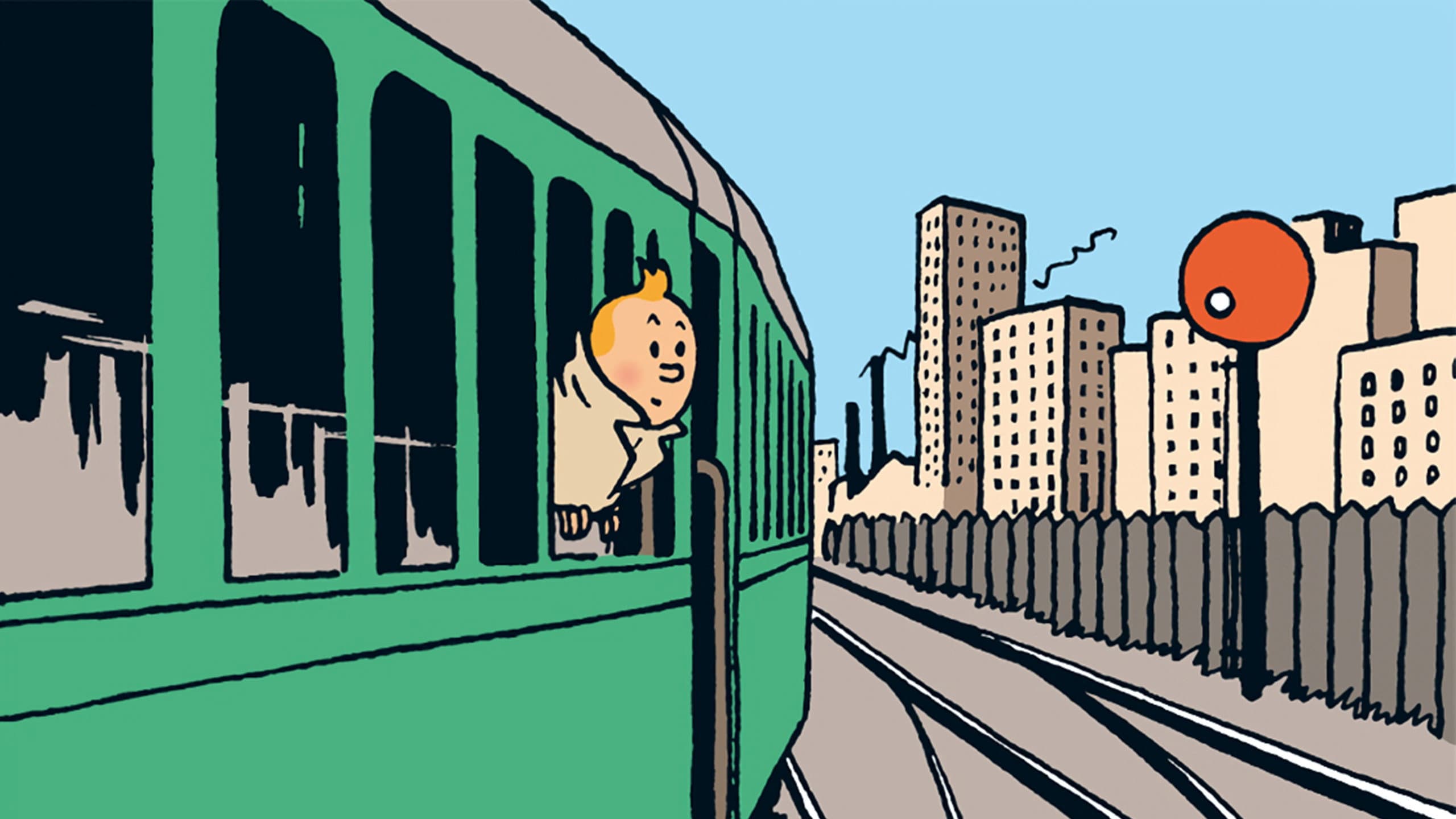 Tintin in America backdrop