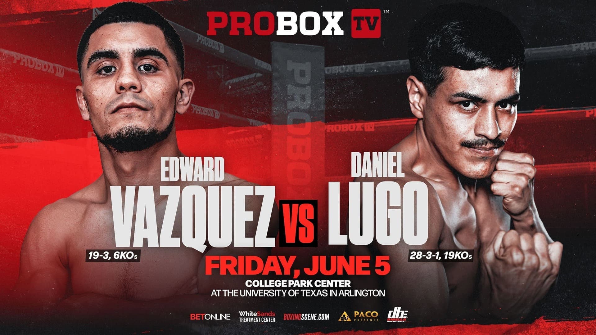 Edward Vazquez vs. Daniel Lugo backdrop