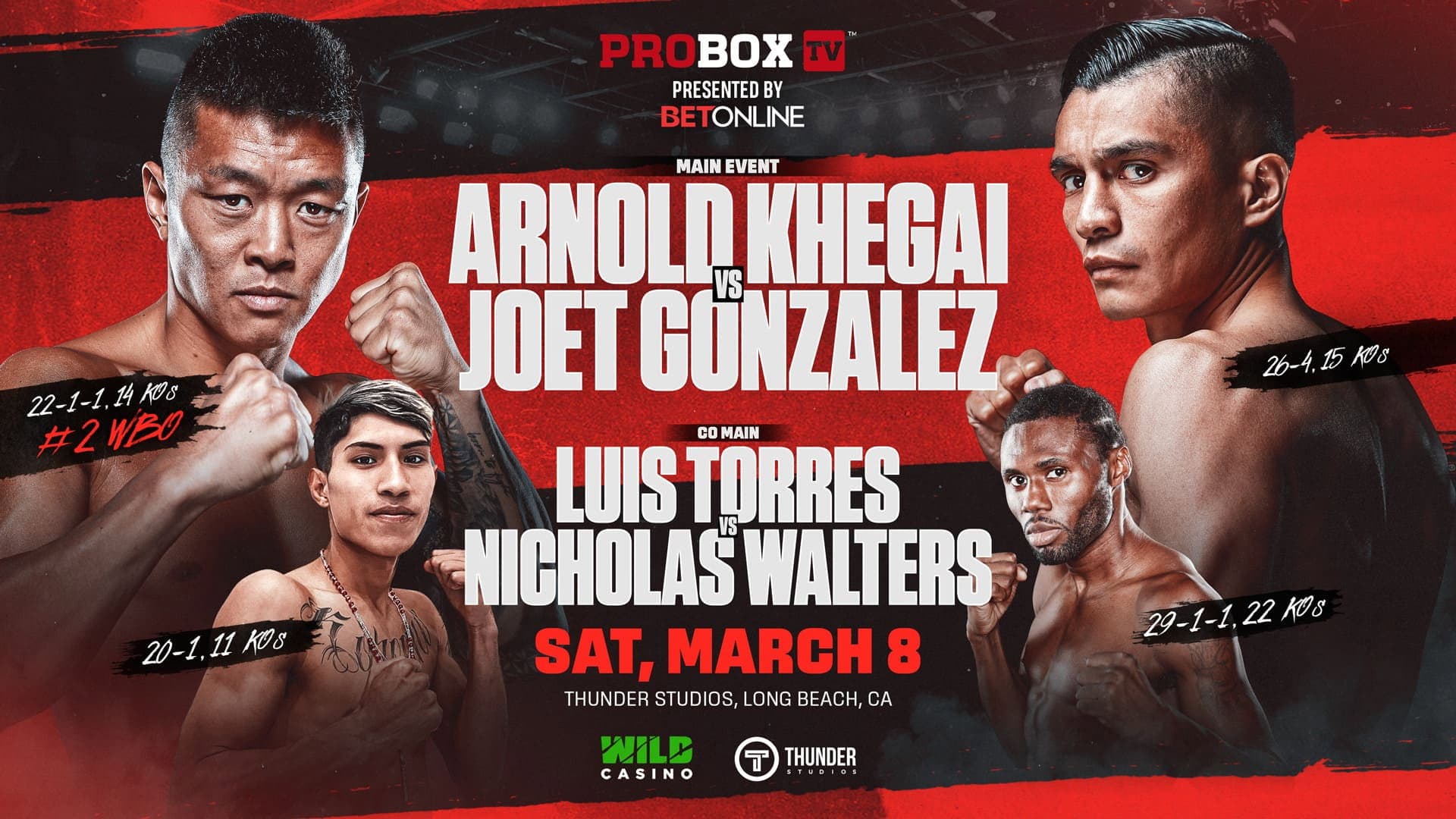 Arnold Khegai vs. Joet Gonzalez backdrop