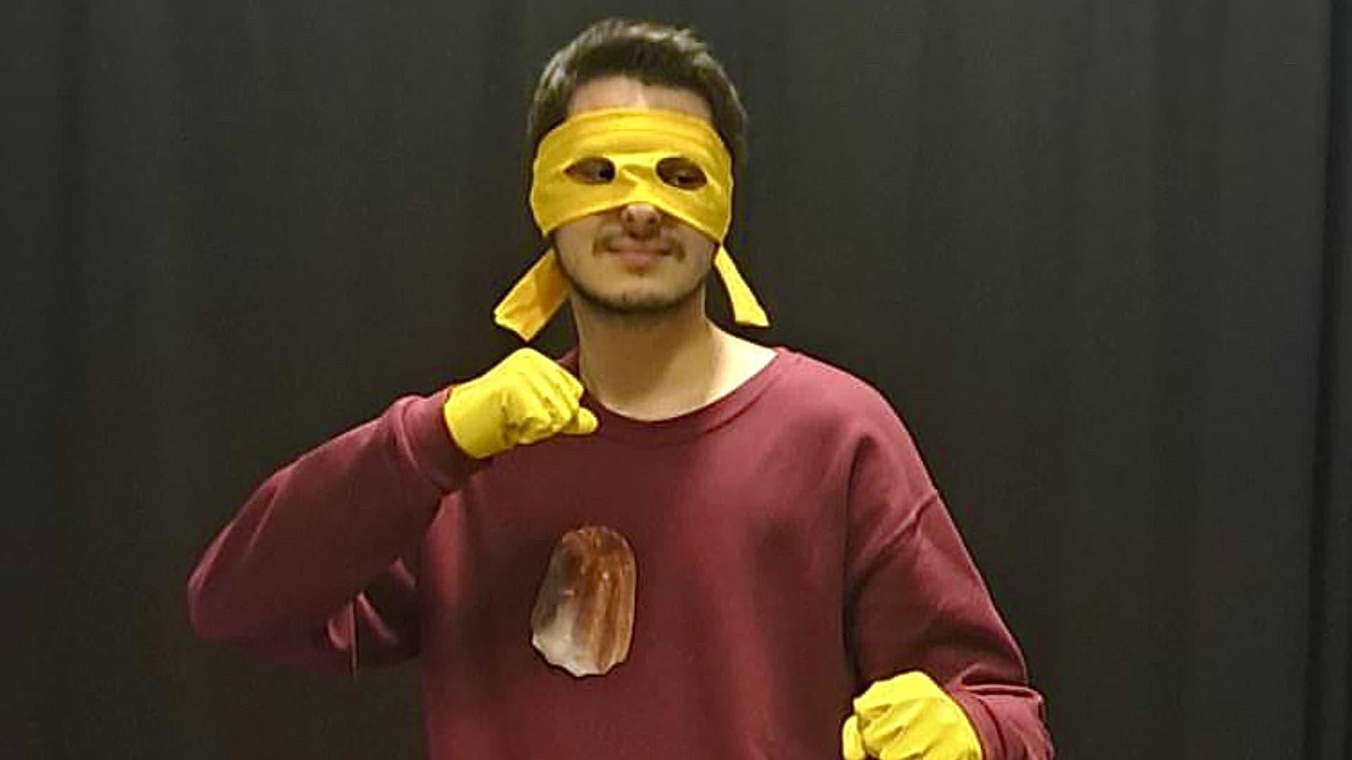 Cannelé-Man backdrop